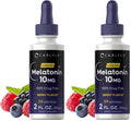 Carlyle Melatonin 10mg Liquid Drops – Berry Flavor, 2 fl oz, Non-GMO, Vegetarian (Pack of 2)