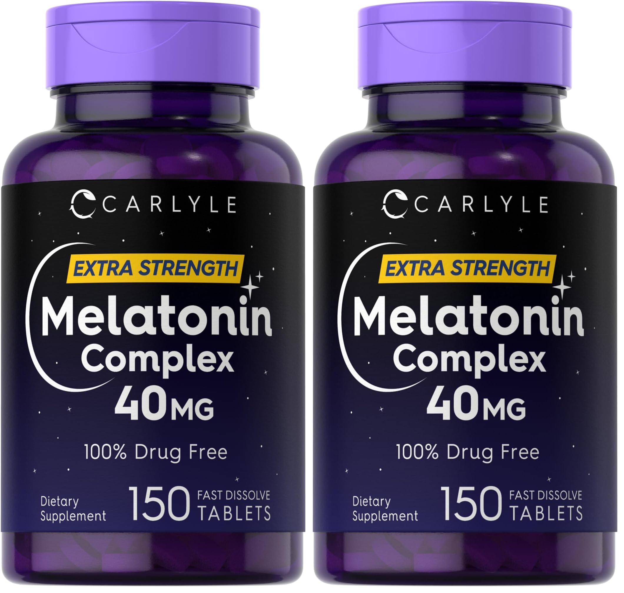 Carlyle Melatonin 40mg Complex – 150 Fast Dissolve Tablets | Extra Strength
