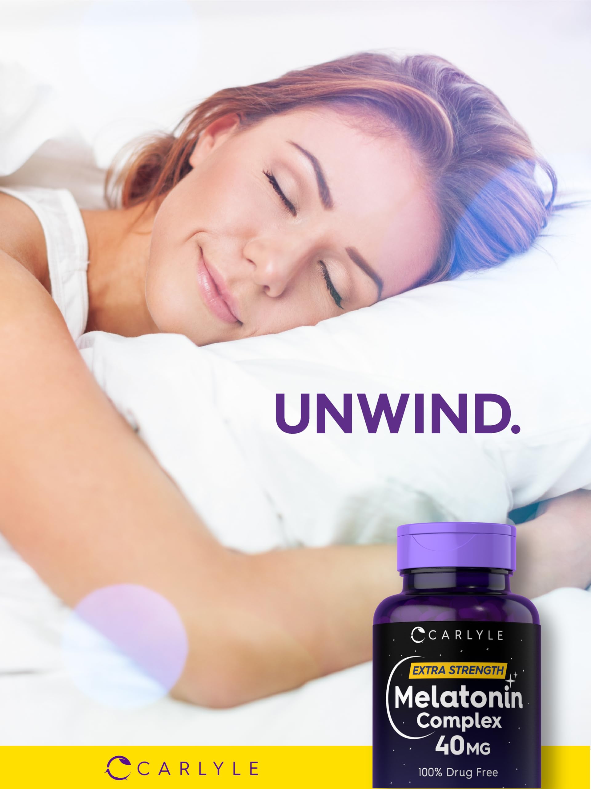 Carlyle Melatonin 40mg Complex – 150 Fast Dissolve Tablets | Extra Strength