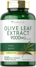 Carlyle Olive Leaf Extract Capsules – 9,000 mg, 100 Count, Non-GMO