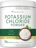 Potassium Chloride Powder 16 oz – Carlyle | Food Grade Salt Substitute, Vegan