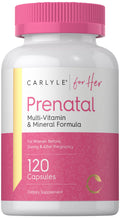 Carlyle Prenatal Vitamins for Women – 120 Capsules | Multivitamin & Mineral Formula with Folic Acid | Non-GMO & Gluten Free