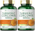 Carlyle Turmeric Curcumin 500 mg - 360 Capsules (Pack of 2) with Black Pepper Extract