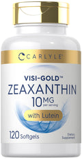 Carlyle Zeaxanthin 10mg | 120 Softgels – Eye Health with Lutein | Non-GMO, Gluten Free
