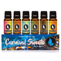 Carnival Sweets Set of 6 Premium Fragrance Oils (10ml) – Candy Corn, Salted Caramel Pumpkin, Candy Concoction, Summer Boardwalk, Spiced Caramel Pear, Maple Pecan | Eternal Essence Oils