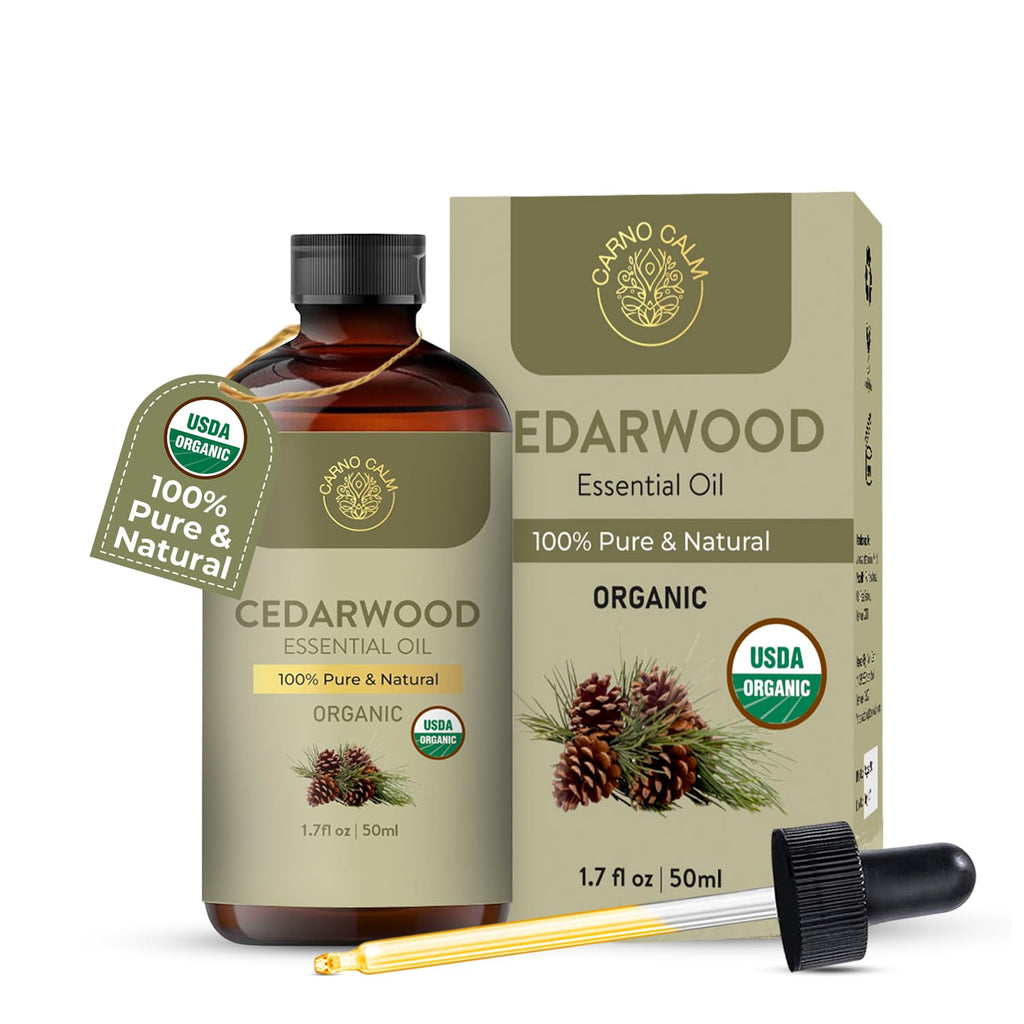 Carno Calm Cedarwood Essential Oil 50ml – 100% Pure & Natural