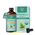 Carno Calm Citronella Essential Oil - USDA Organic, Steam Distilled 1.7 fl oz | Therapeutic Grade