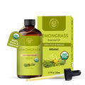 Carno Calm Lemongrass Essential Oil — USDA Organic, 1.7 fl oz | Aromatherapy, Skin & Hair Care