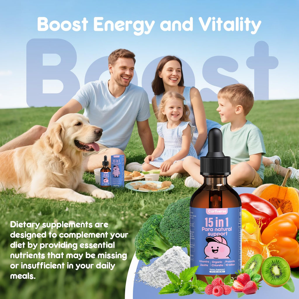 Cartiverse Parasite Cleanse: Zeolite Detox Drops for Humans & Kids