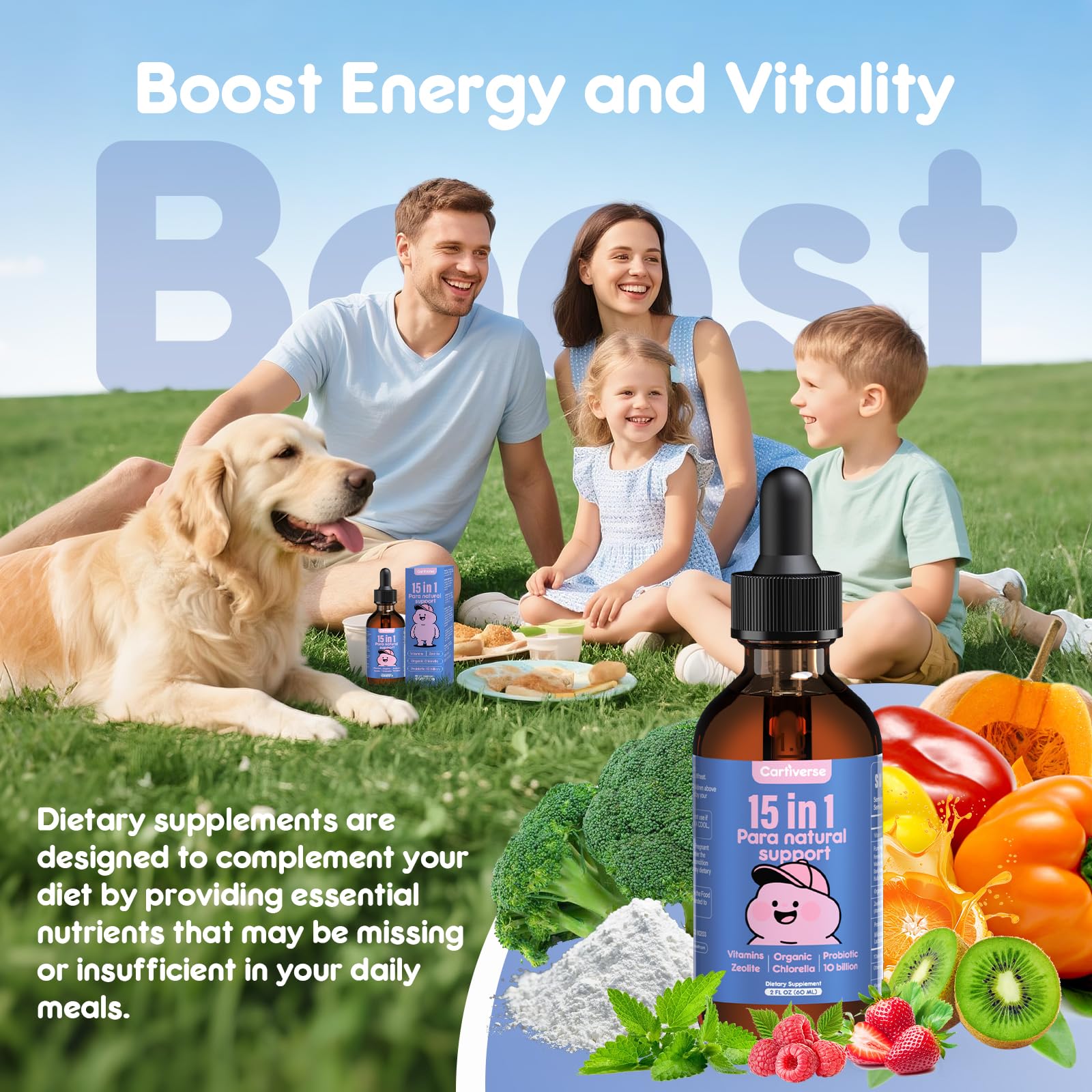 Cartiverse Parasite Cleanse: Zeolite Detox Drops for Humans & Kids