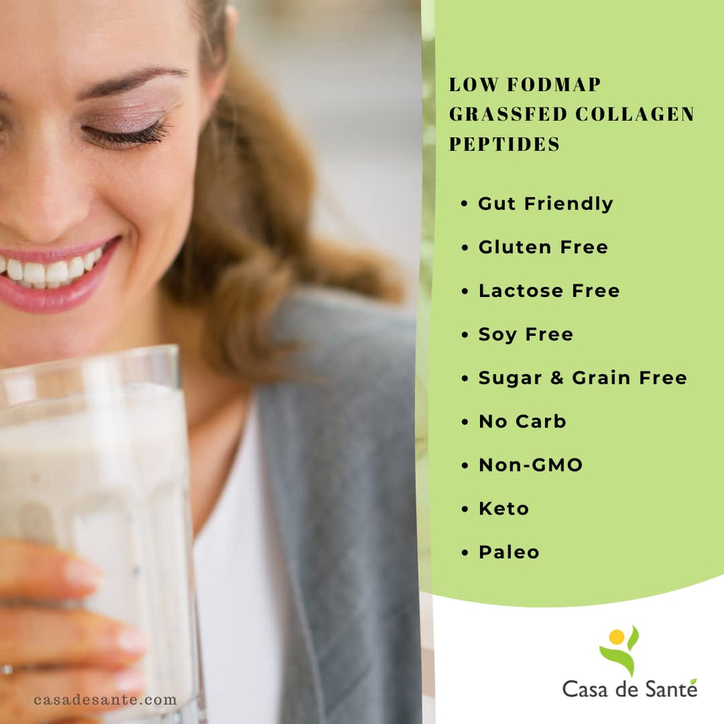 Casa de Sante Low FODMAP Collagen Peptides – Grass-Fed, IBS & SIBO Friendly