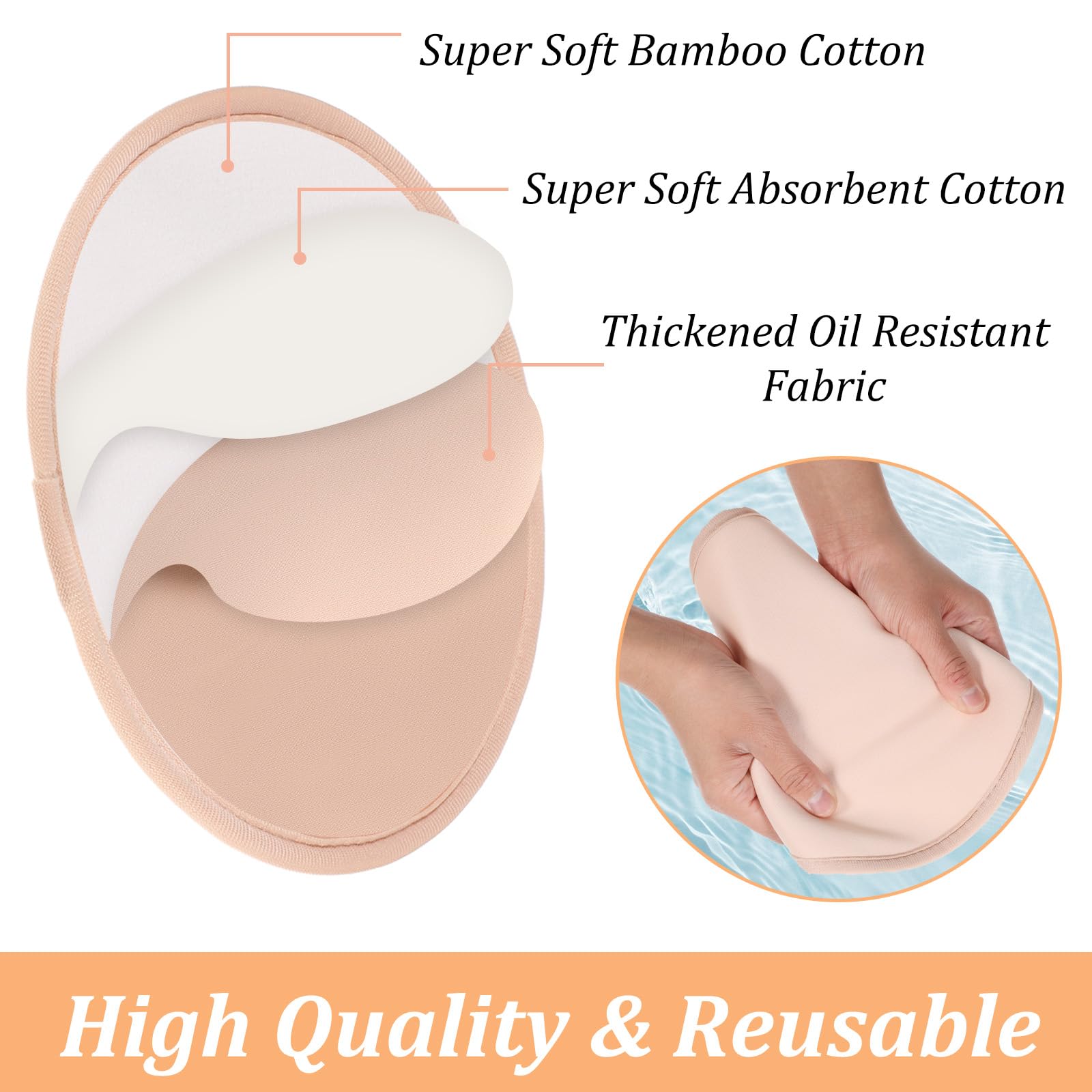2pcs Castor Oil Breast Pack – Organic Cotton, Reusable Khaki Wraps