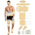 11 PCS Castor Oil Pack Wrap for Men - Adjustable, Reusable Full-Body Castor Oil Wraps (Eyes to Feet)