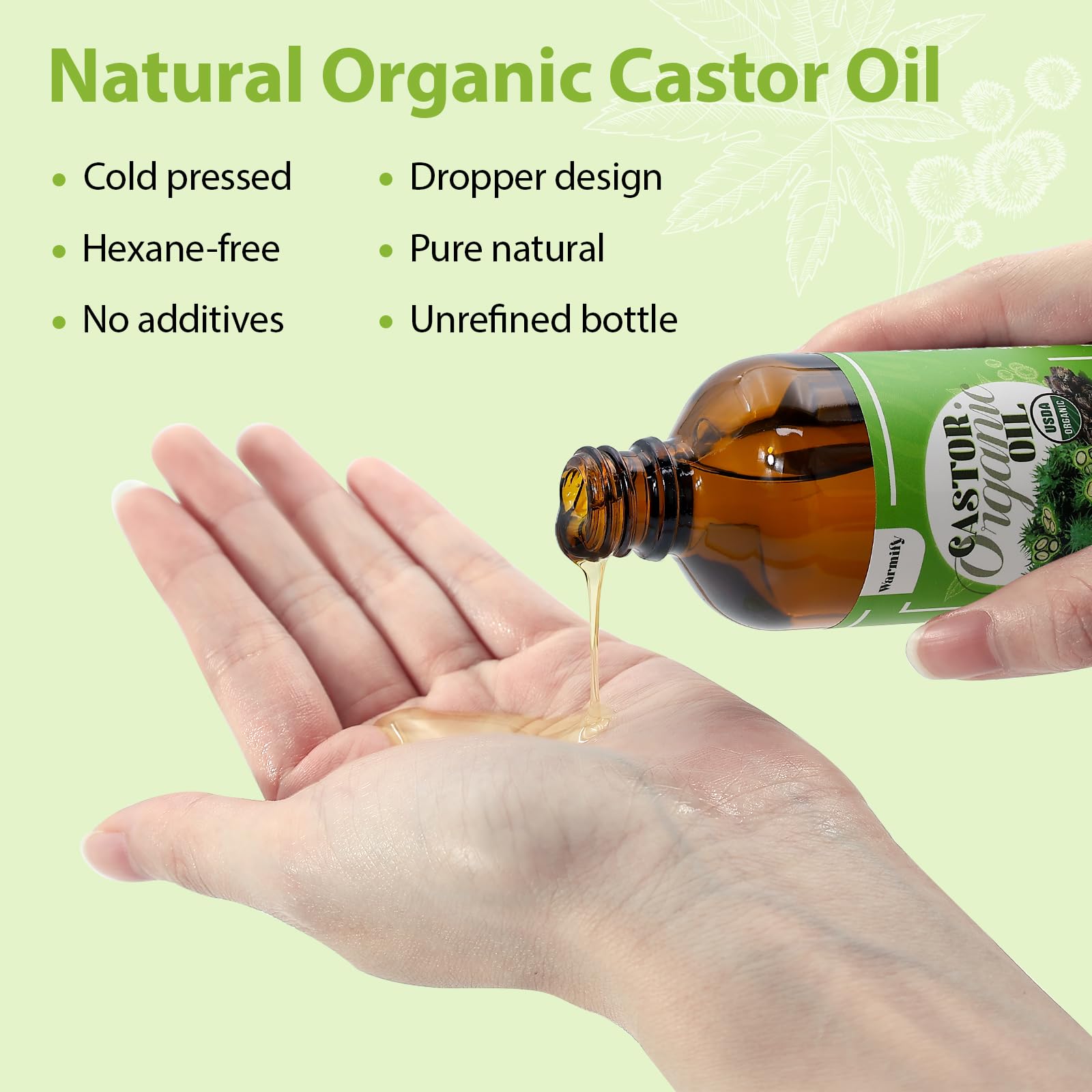 Castor Oil Pack Wrap Full-Body Set – Organic 8 oz Castor Oil, Reusable Cotton Wraps, Leak-Proof & Adjustable
