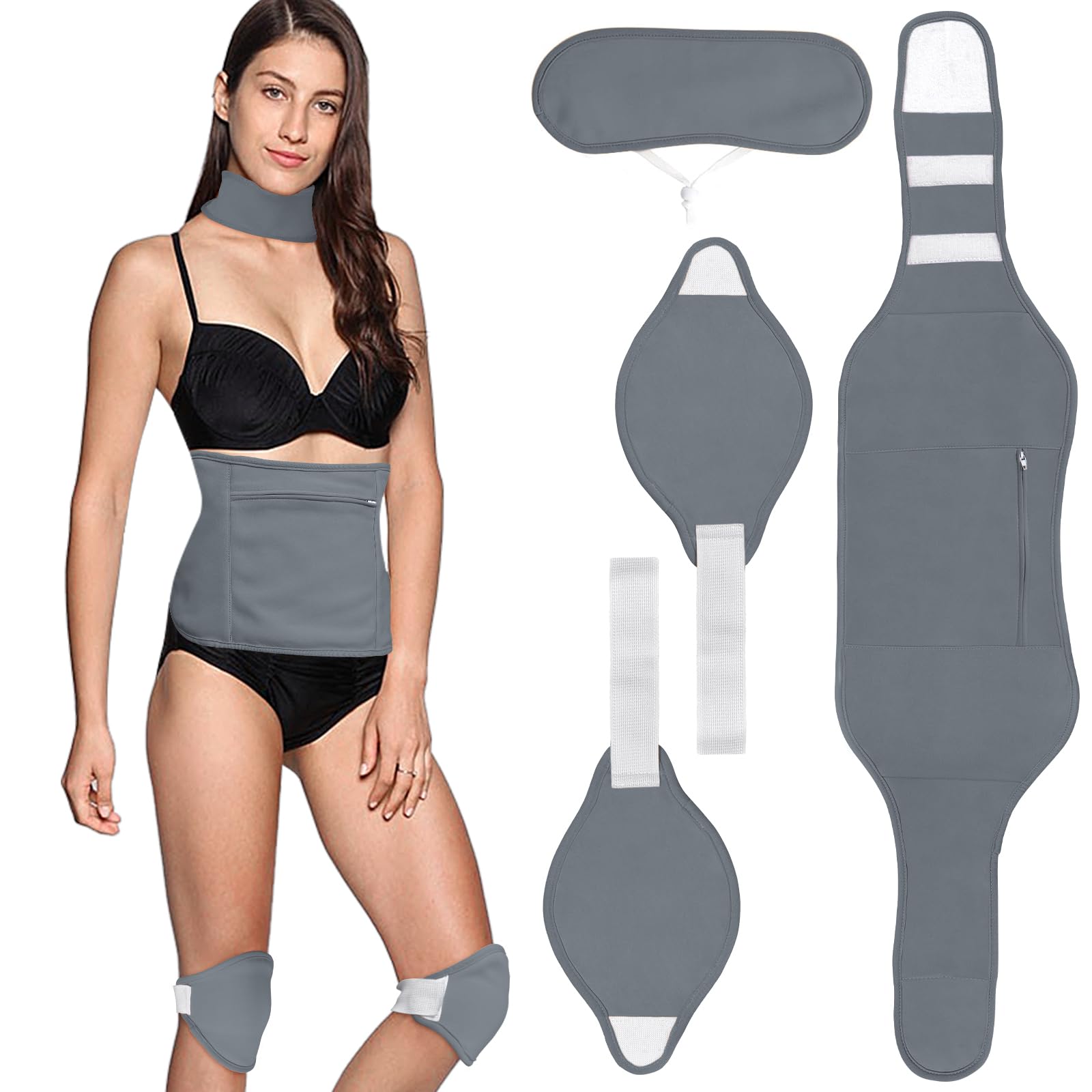 Castor Oil Pack Kit - 4 Pack for Neck, Knee & Abdomen | Reusable, Leak-Proof Wraps