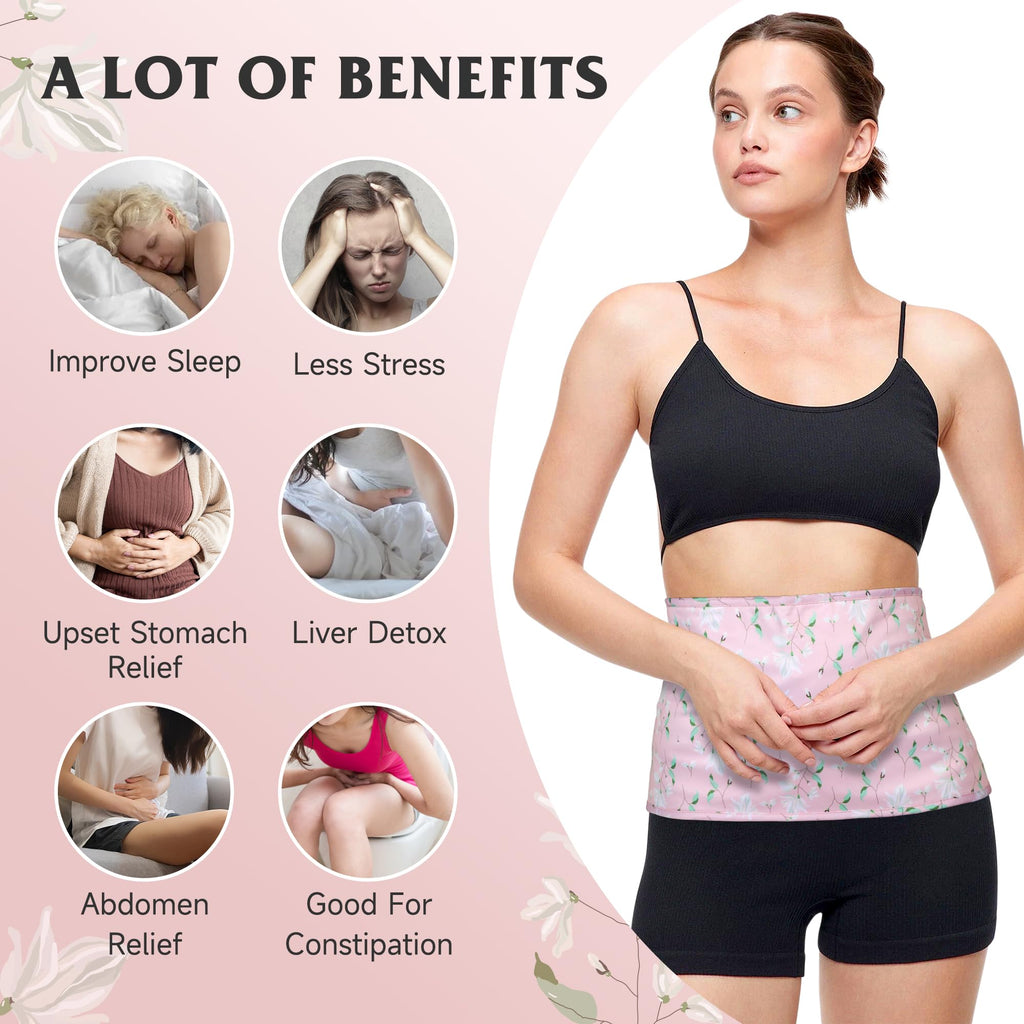 Castor Oil Pack for Pelvic - Heatless, Reusable, Organic Cotton Flannel (Oil Not Included)