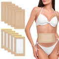 10Pcs Castor Oil Pack Wrap | Organic Cotton, Disposable Self-Adhesive Patches (11.8 x 6.3 in) - Leak-Free, Portable