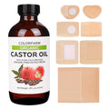 40 Pcs Castor Oil Pack Wrap – Organic Cold-Pressed Castor Oil, 8oz + Patches