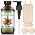 Castor Oil Pack Wrap – 8 oz Cold Pressed Organic Castor Oil (Glass Bottle)
