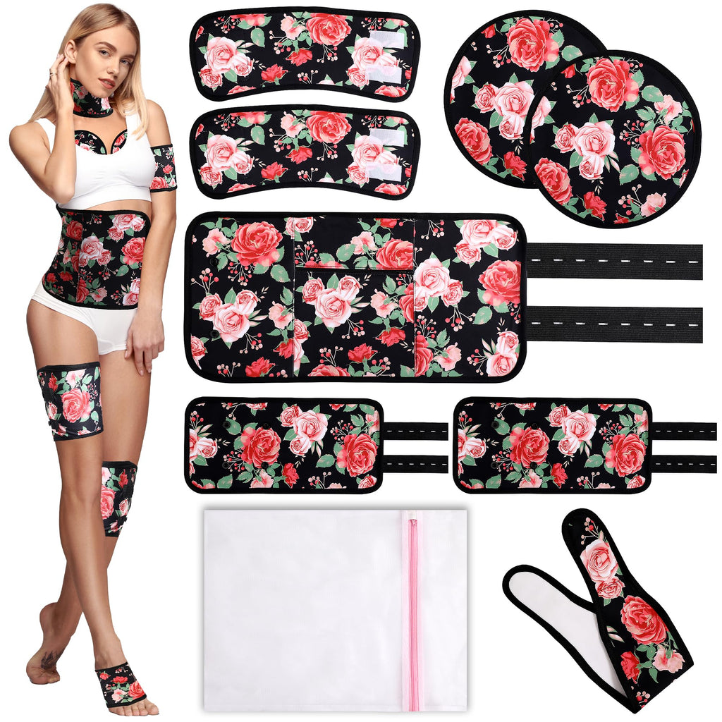 Castor Oil Pack Wrap Organic Cotton Kit – 9 Pcs, Adjustable Straps, Reusable & Machine Washable