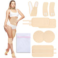 9 Pcs Castor Oil Pack Wrap Kit — Organic Cotton, Reusable Pads, Adjustable Straps