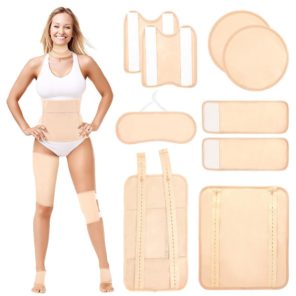 Castor Oil Pack Wrap Kit - 9 Pcs, Reusable & Adjustable