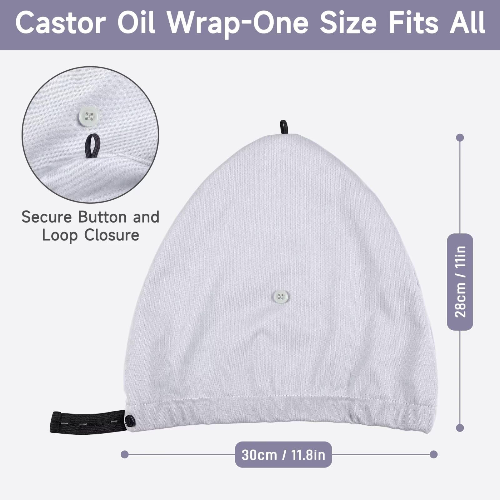 Castor Oil Pack Wrap Overnight Hair Treatment – Organic Cotton Reusable Hair Cap