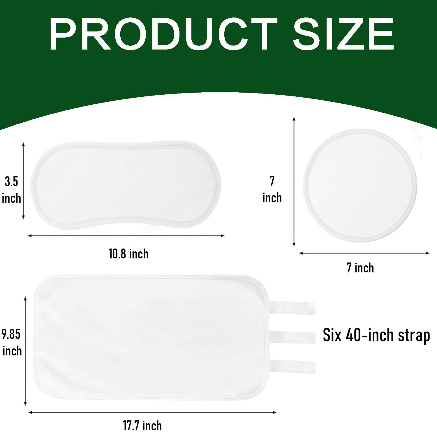 4 Pcs Castor Oil Pack Wrap - Organic Cotton Kit with Six Adjustable Straps for Liver Detox