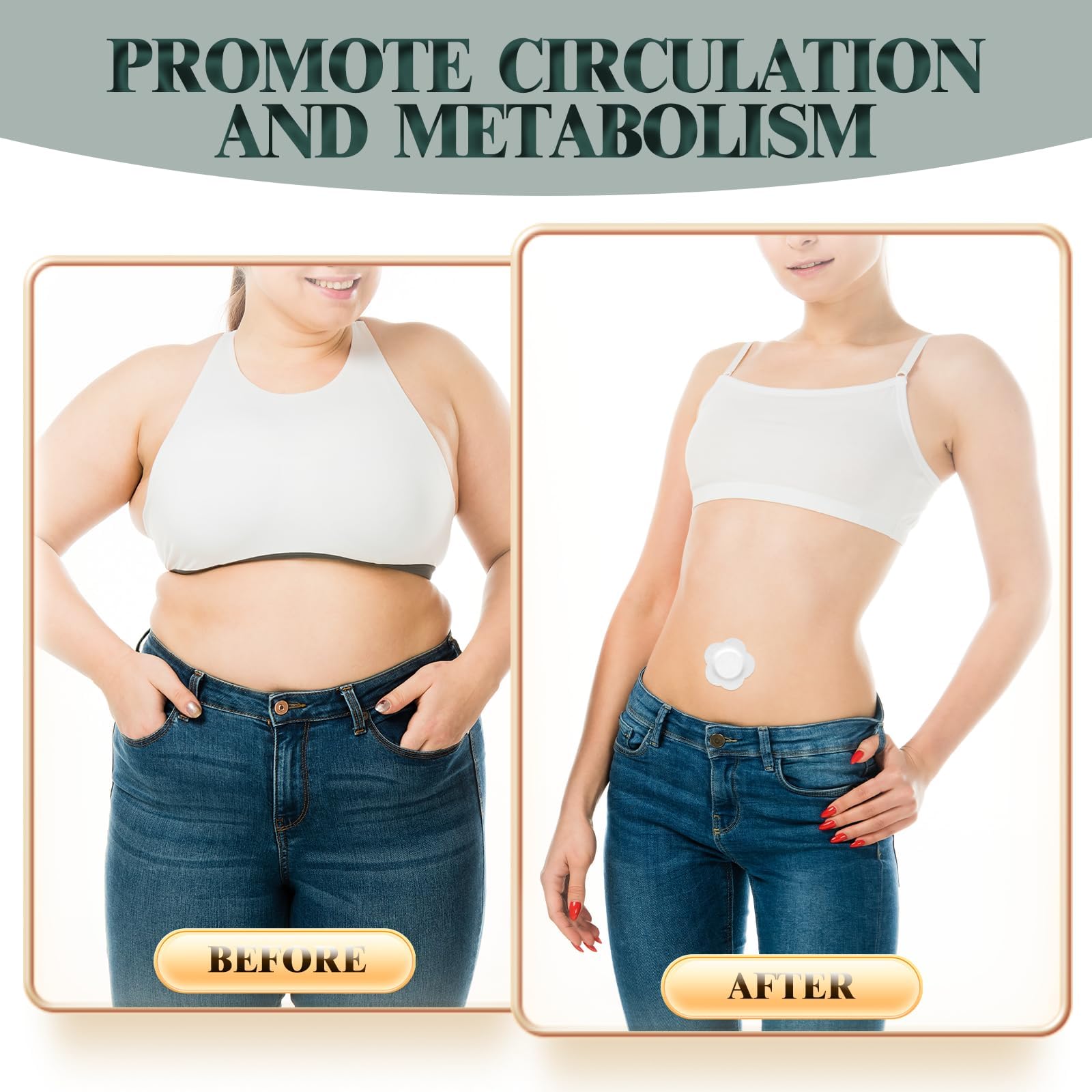 Castor Oil Patches – 50Pcs Disposable Organic Cotton Belly Button Patches | Leak-Proof & Hypoallergenic