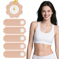 100PCS Castor Oil Patches – Disposable Organic Cotton Belly Button Patches Beige Flowers