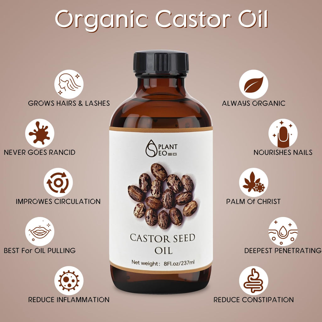Cold Pressed Castor Oil Pack Wrap Organic (8 oz / 237 ml) – Reusable Khaki Kit