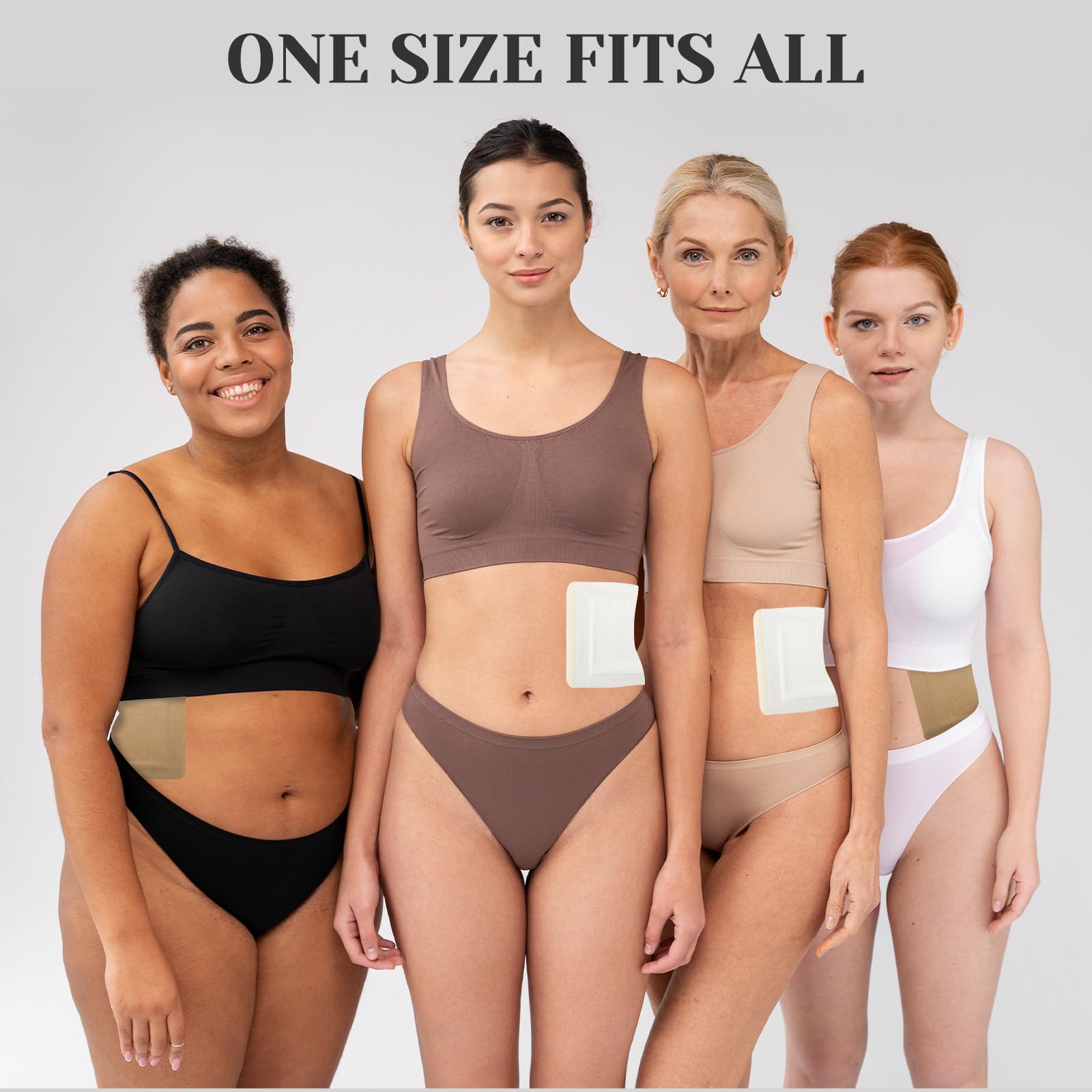 20Pcs Disposable Castor Oil Packs for Stomach – Self-Adhesive Belly Wrap
