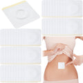 Joez Wonderful 50 Pcs Disposable Castor Oil Pack Wrap - Self-Adhesive Belly Button Patches (Organic Cotton, White)