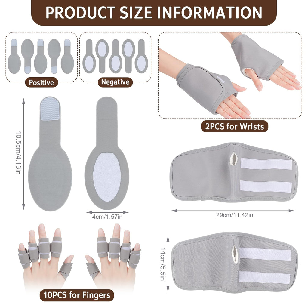 12Pcs Castor Oil Pack Wrap Kit for Fingers & Hands | Organic Cotton