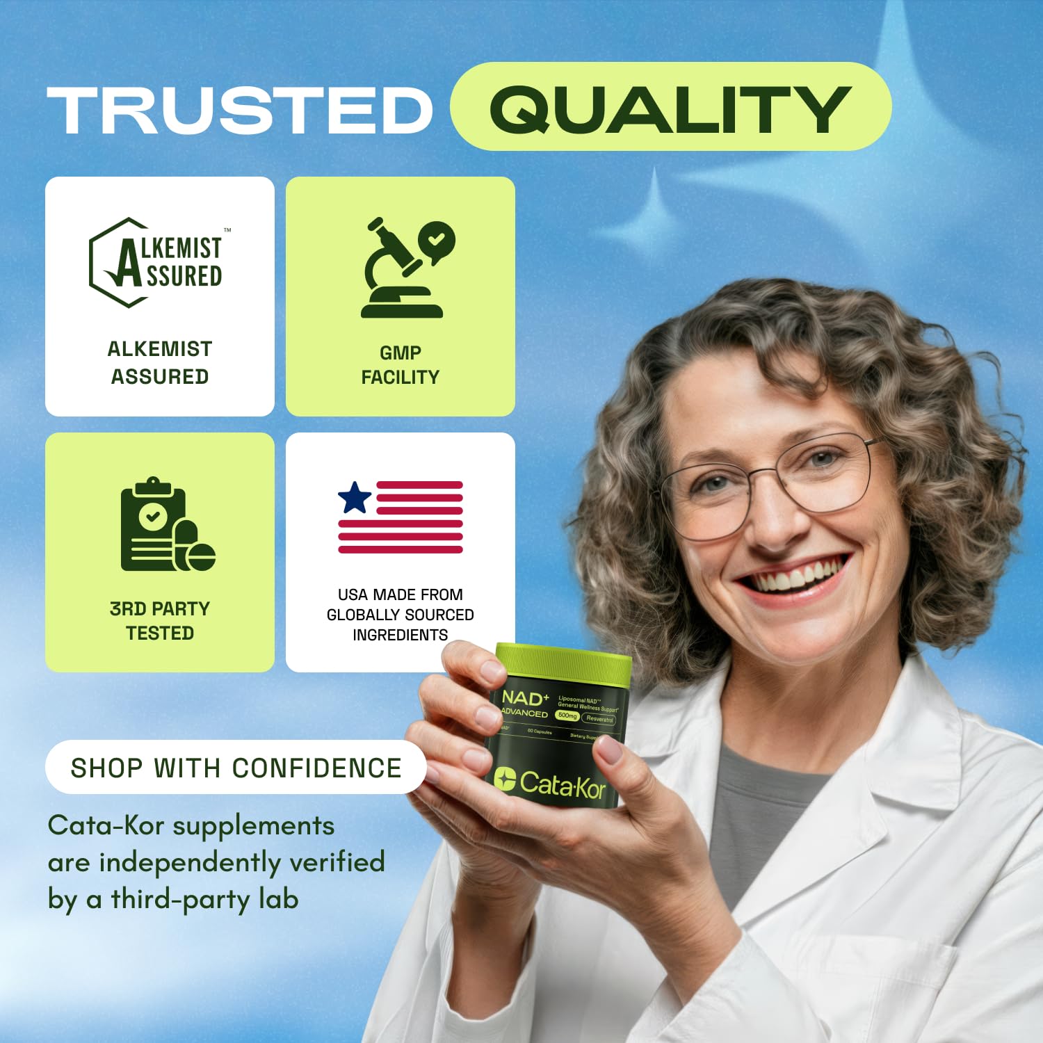 Cata-Kor Liposomal NAD+ with Resveratrol – NMN Alternative | Third-Party Tested