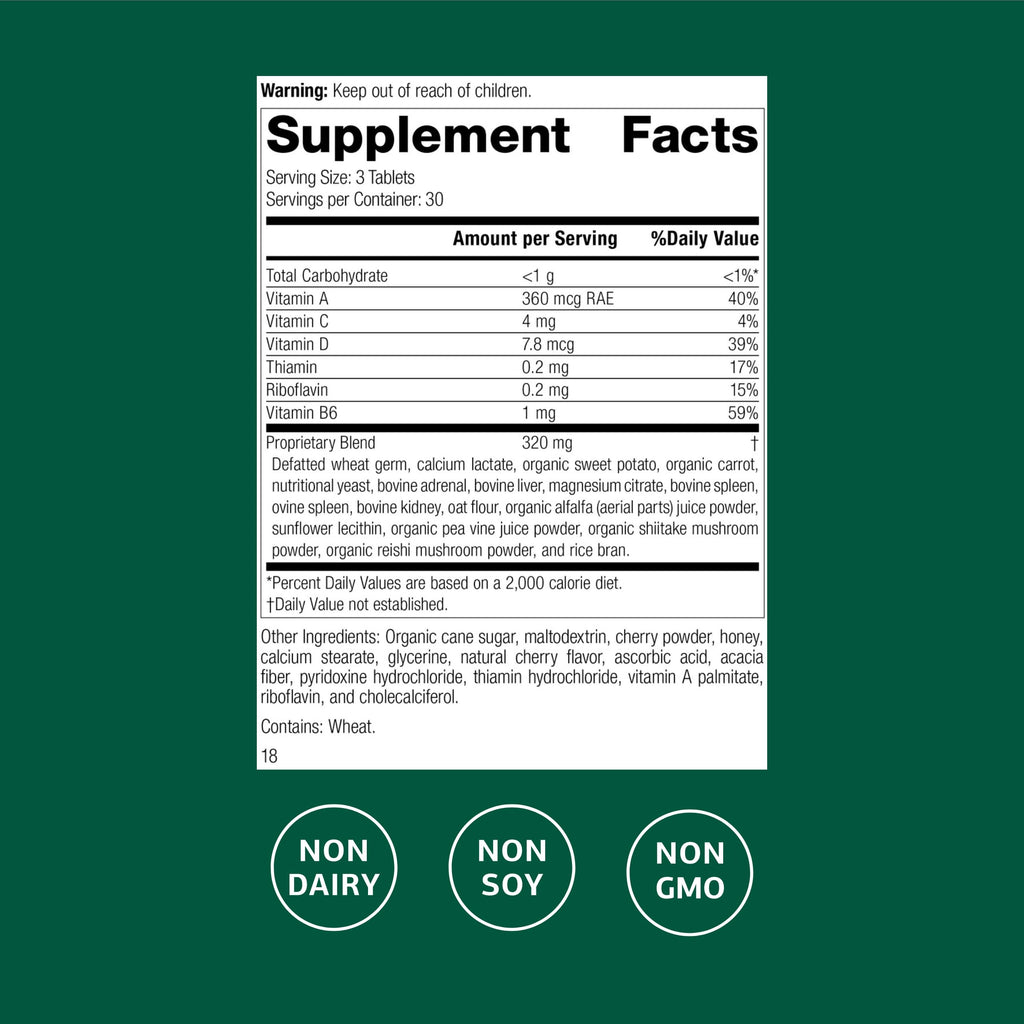 Catalyn Chewable Multivitamin – Whole Food-Based Cell Support – Vitamins A, D & B6 – Non-Dairy & Non-Soy – 90 Tablets