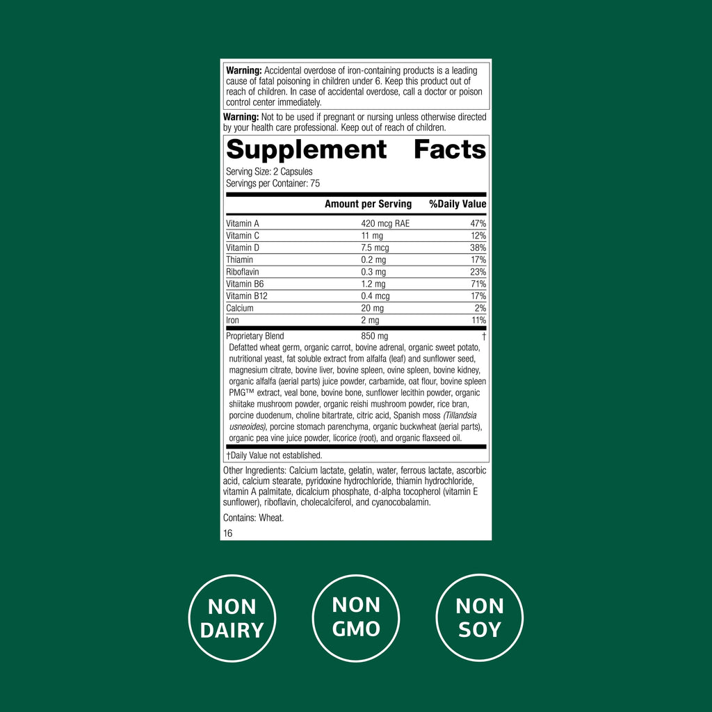 Catalyn with Iron by Standard Process – Energy & Metabolism Support (150 Capsules)