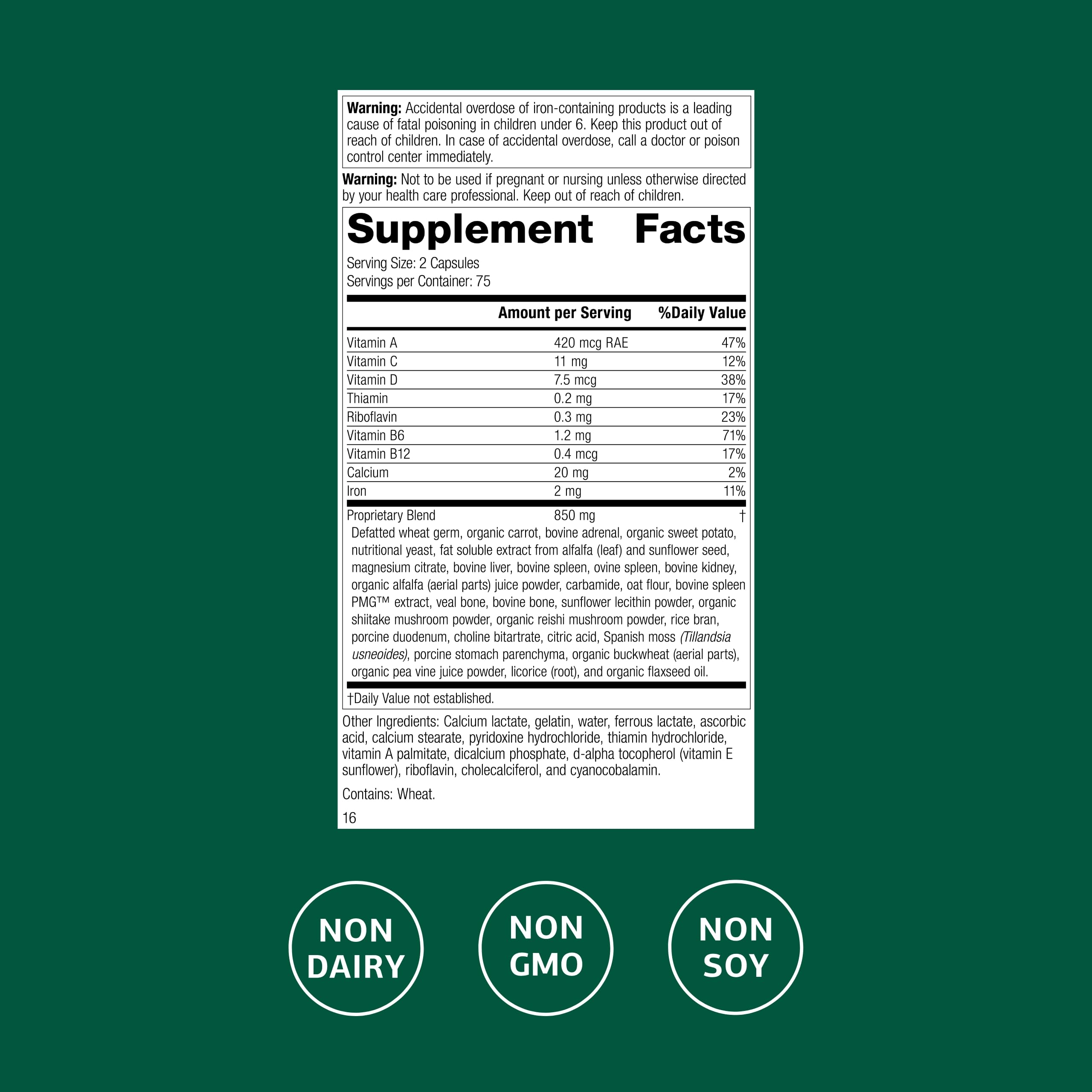 Catalyn with Iron by Standard Process – Energy & Metabolism Support (150 Capsules)