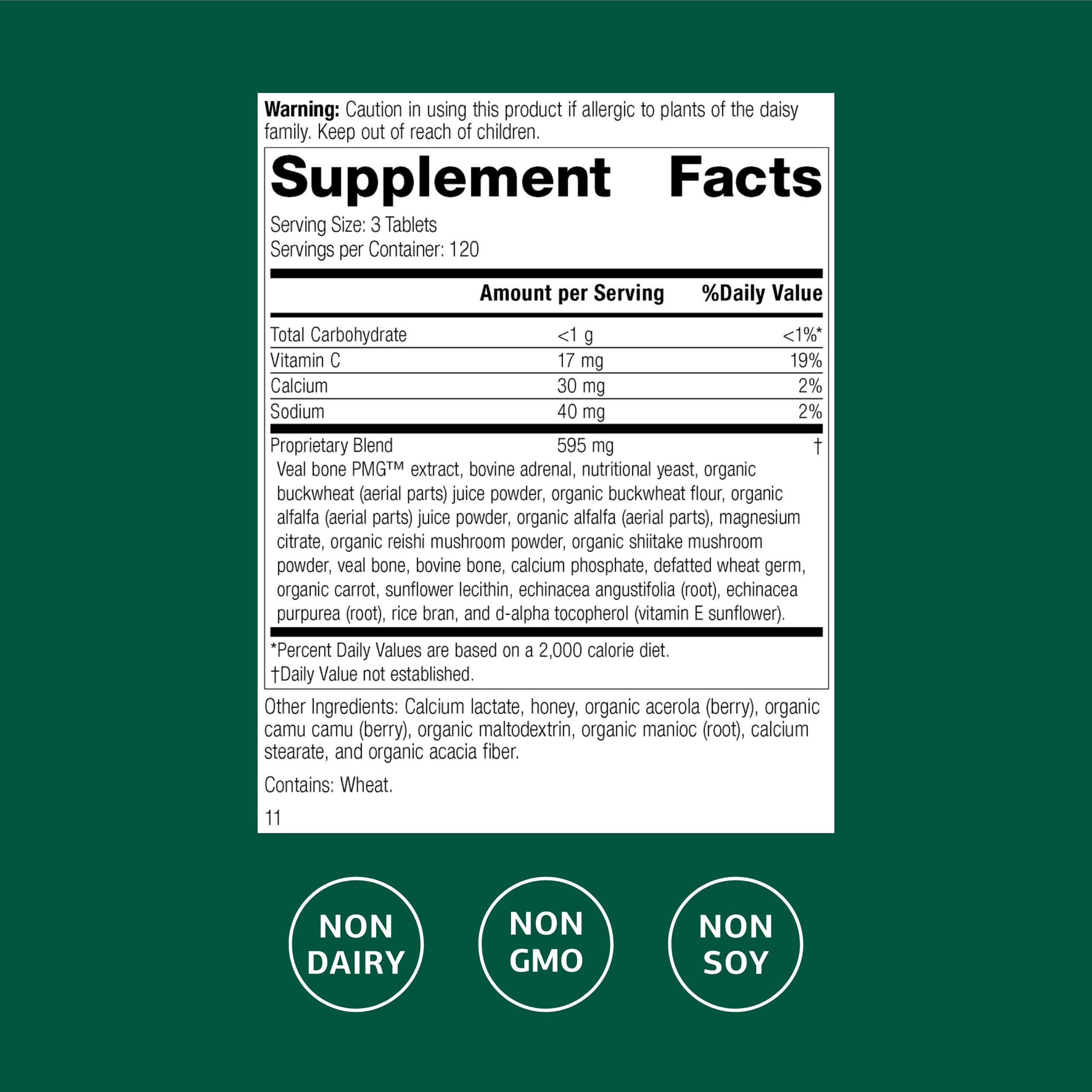 Cataplex C – Immune, Adrenal & Skin/Bone Health (90 Tabs)