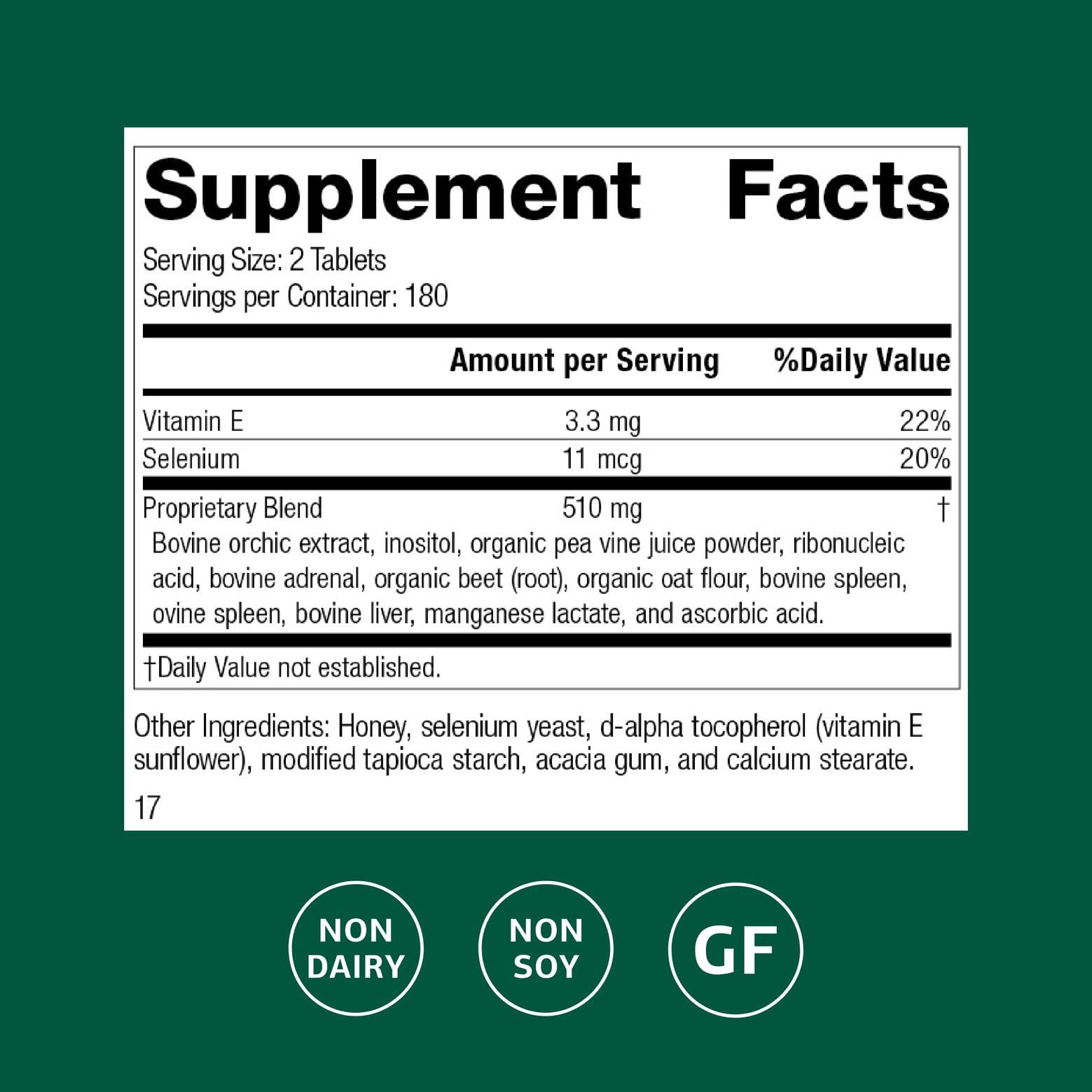 Cataplex E by Standard Process – Thyroid & Endocrine Health, Gluten-Free, 360 Tablets