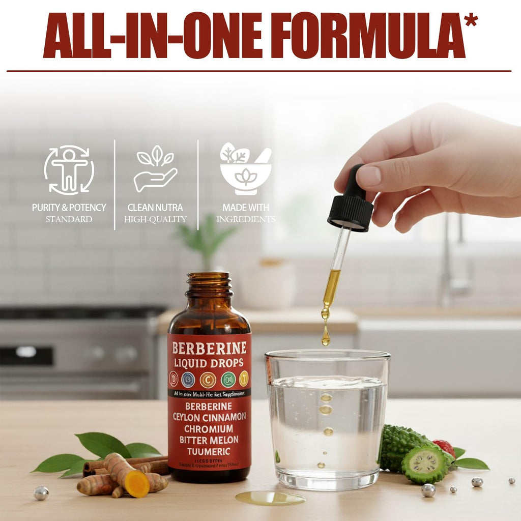 Cavora Ceylon Cinnamon Berberine Liquid Drops – Plant-Based Daily Wellness