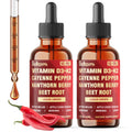 2 Packs of 30ml Cayenne Pepper Drops with D3 & K2 – Digestion Support (120 Day Supply)