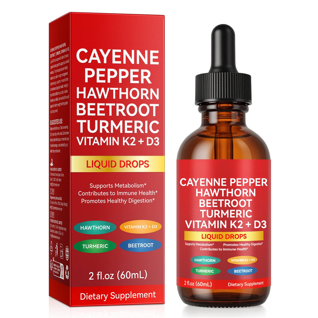 Cayenne Pepper Drops with Hawthorn, Beet Root & Turmeric – Herbal Blend (1 Pack)