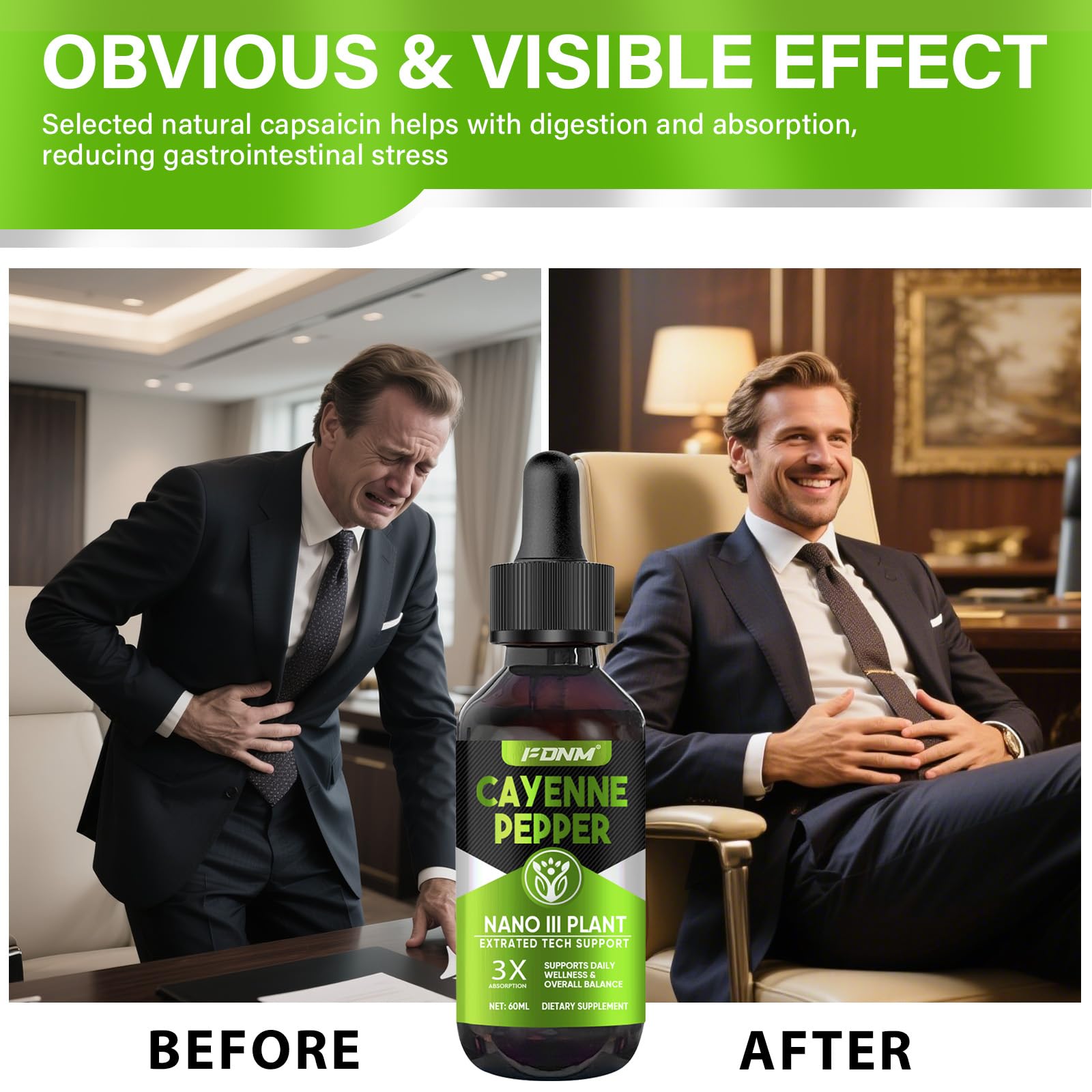 Cayenne Pepper Drops – 60 ml High-Potency Cayenne Extract | Metabolism & Cardiovascular Health