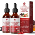 2 Pack Cayenne Pepper Drops - 8-in-1 Complex with Elderberry & Turmeric (2 fl oz)