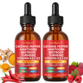 Cayenne Pepper Drops Liquid 2-Pack with Turmeric Curcumin & Ginseng (4 oz)