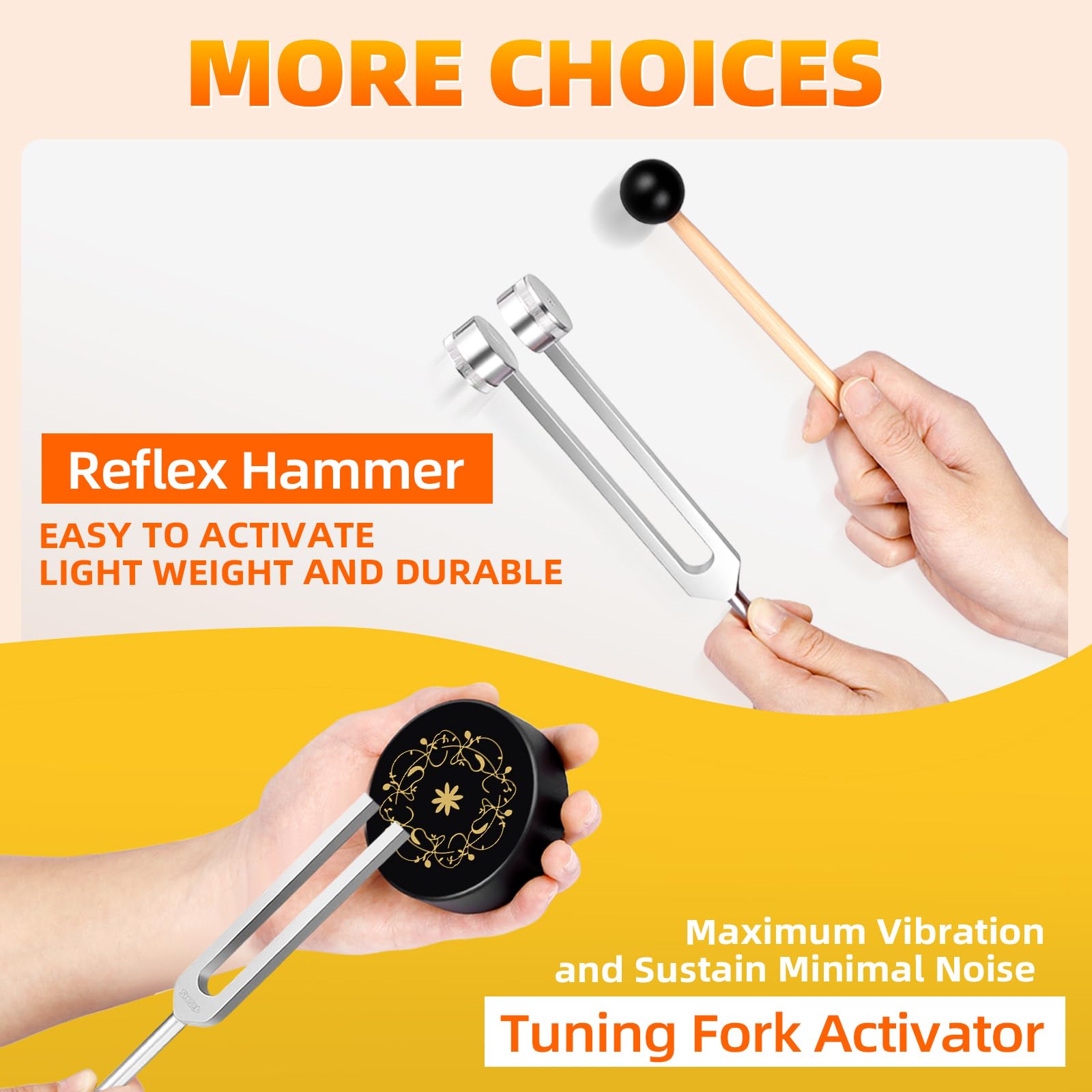 CBCJIEHUXL Tuning Forks for Healing Set — 528Hz, 432Hz, 136.1Hz, 128Hz | Chakra Balance & Sound Therapy