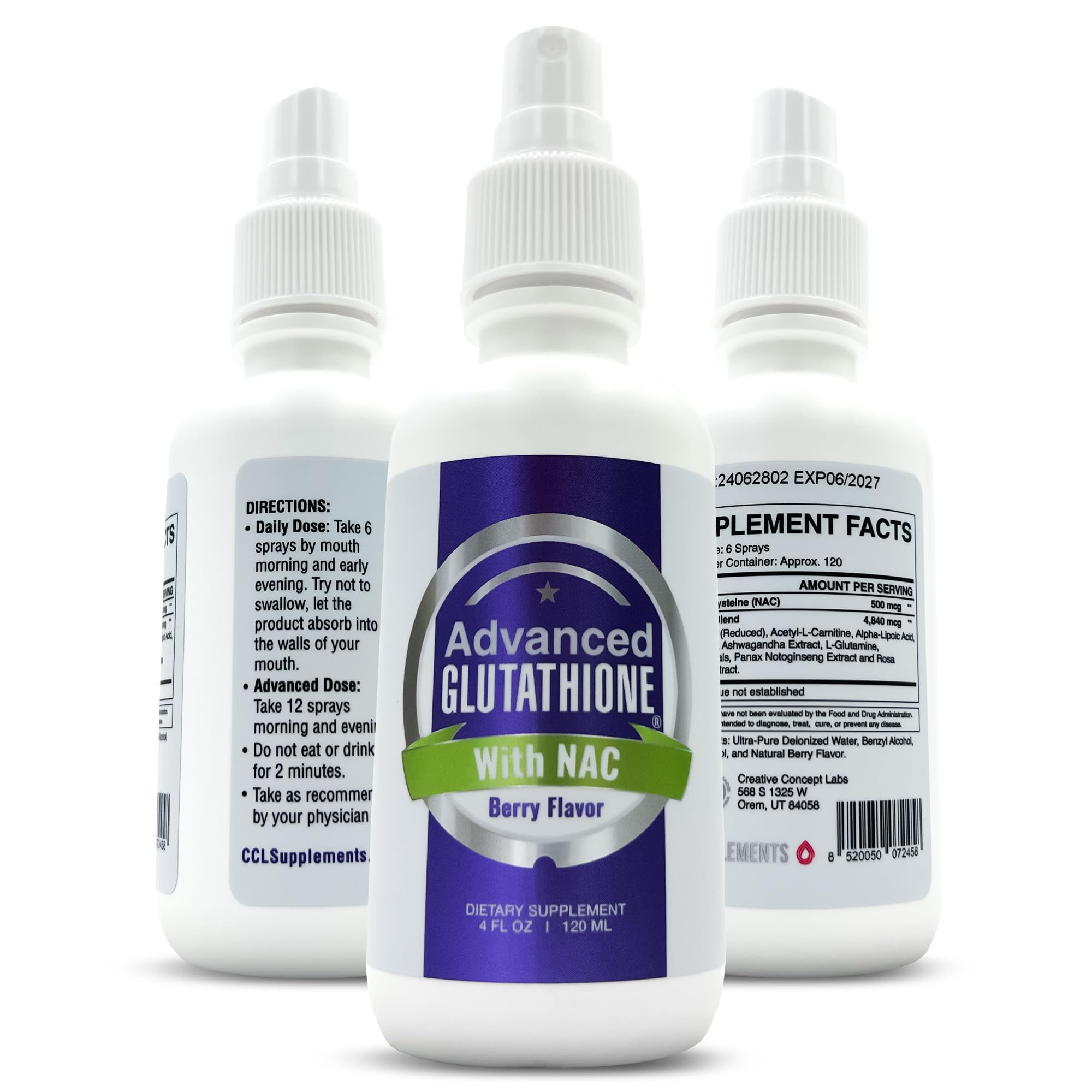 CCL Liposomal Glutathione Spray – Maximum Absorption with NAC & Vitamin C