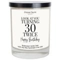 Cedar Crate Market 60th Birthday Gift Candle - Funny Buttercream Vanilla Soy Wax, Handmade USA