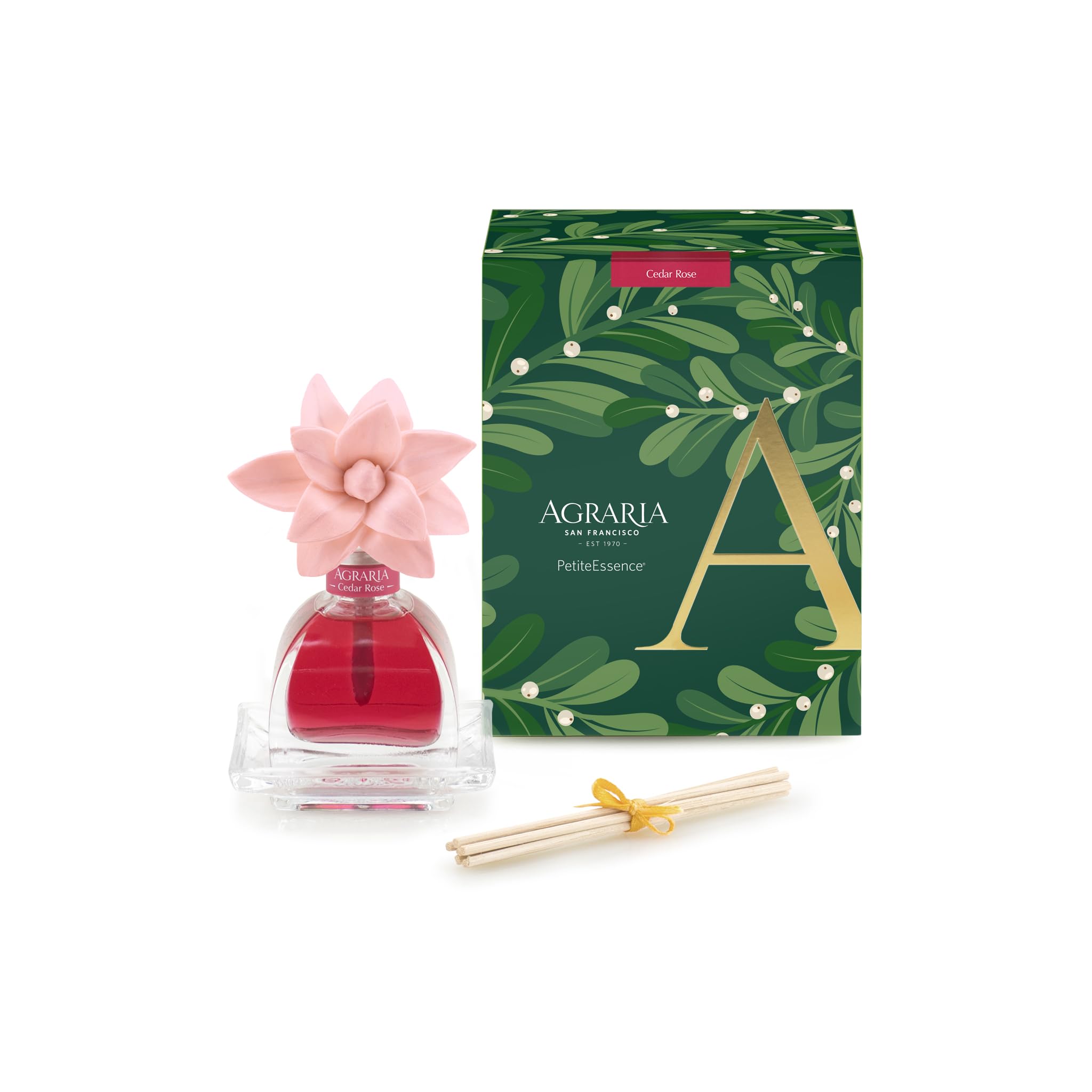 Cedar Rose Holiday PetiteEssence Diffuser 1.7oz | Premium Room Fragrance by Agraria